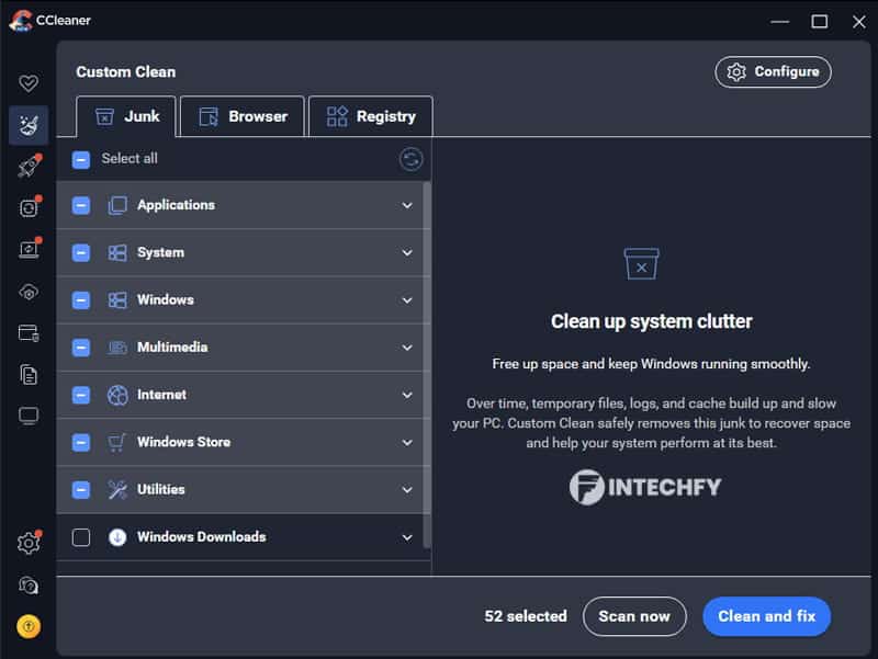 Junk File Cleaner CCleaner