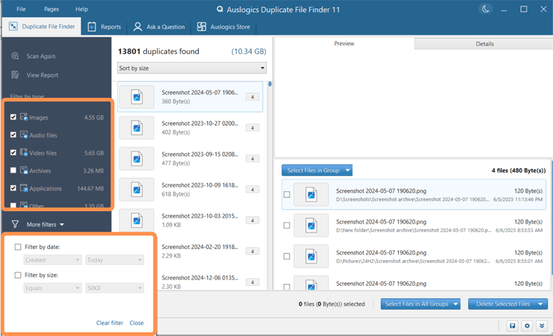 Auslogics Duplicate File Finder