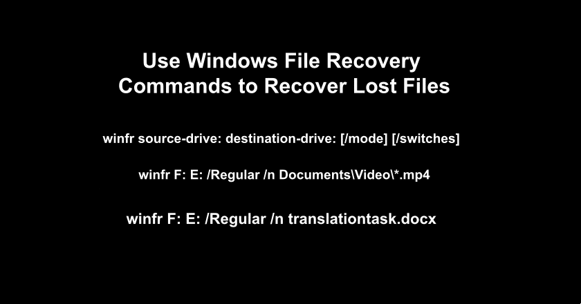 How to Recover Deleted Files in Windows 11 Use Windows File Recovery (WinFR)