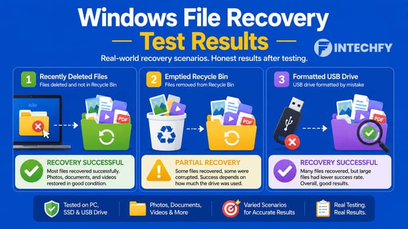 Windows File Recovery Test Results